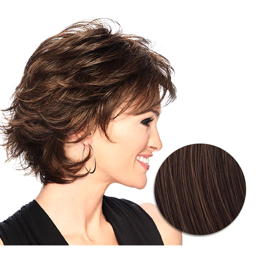 Hairdo Textured Flip Parrucca Castano Medio Ramato - parrucca taglio corto