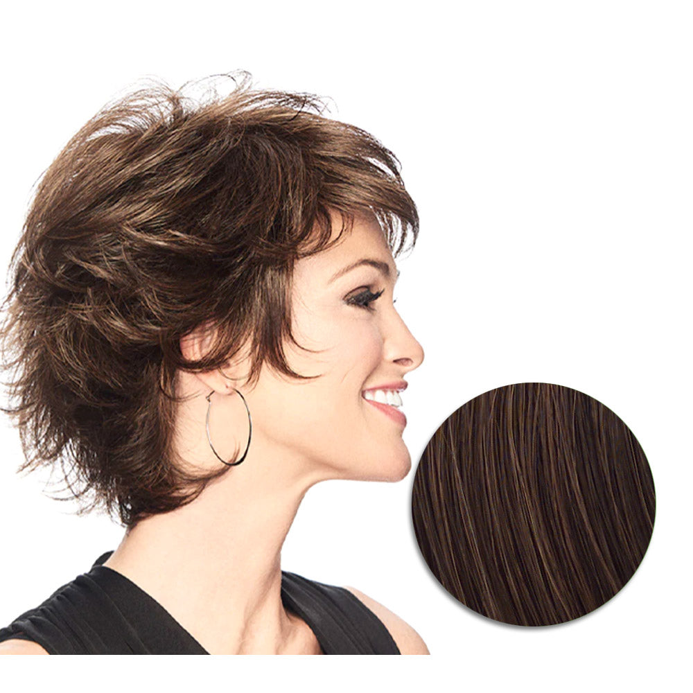 Hairdo Textured Flip Parrucca Castano Medio Ramato - parrucca taglio corto
