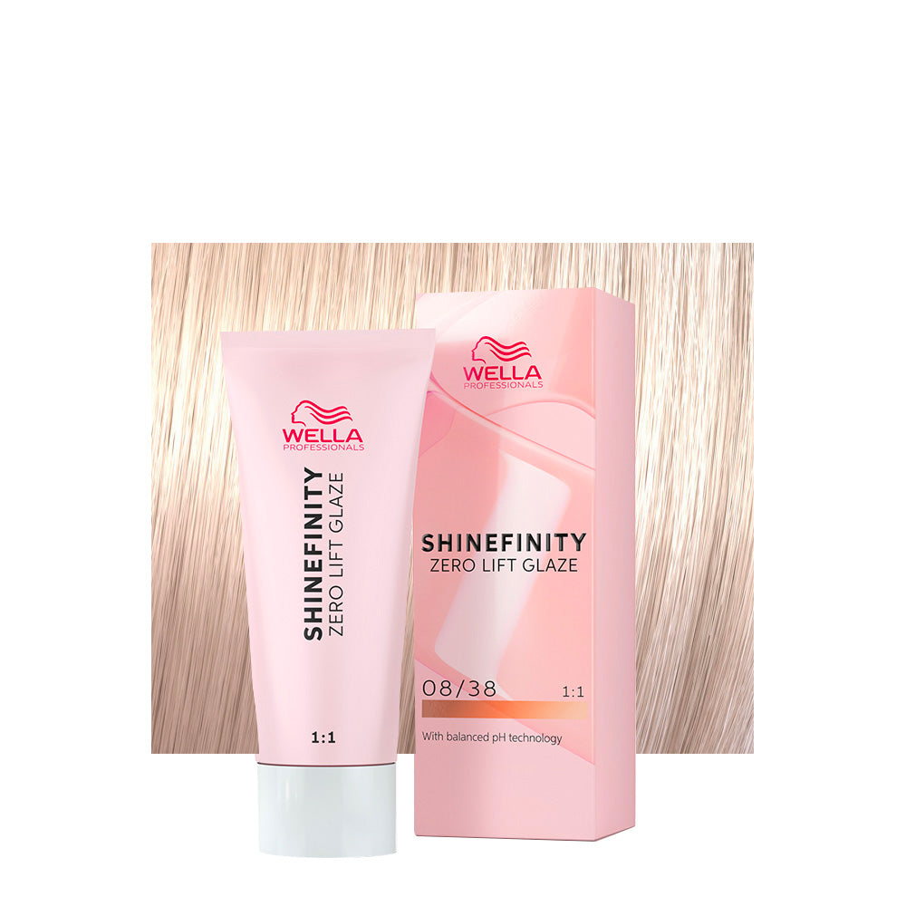 Wella Shinefinity Honey Latte 08/38 Biondo Chiaro Dorato Perla 60ml