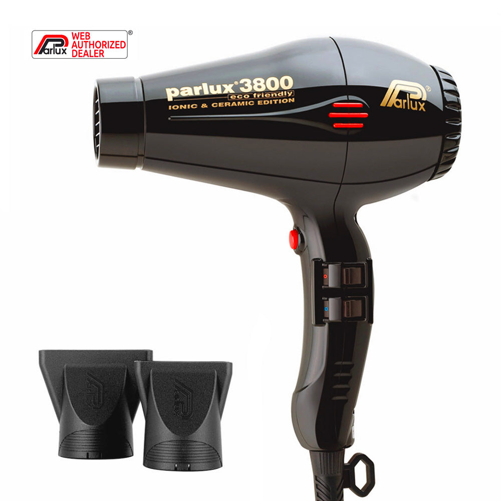 Parlux 3800 EcoFriendly Ionic & Ceramic - asciugacapelli professionale nero