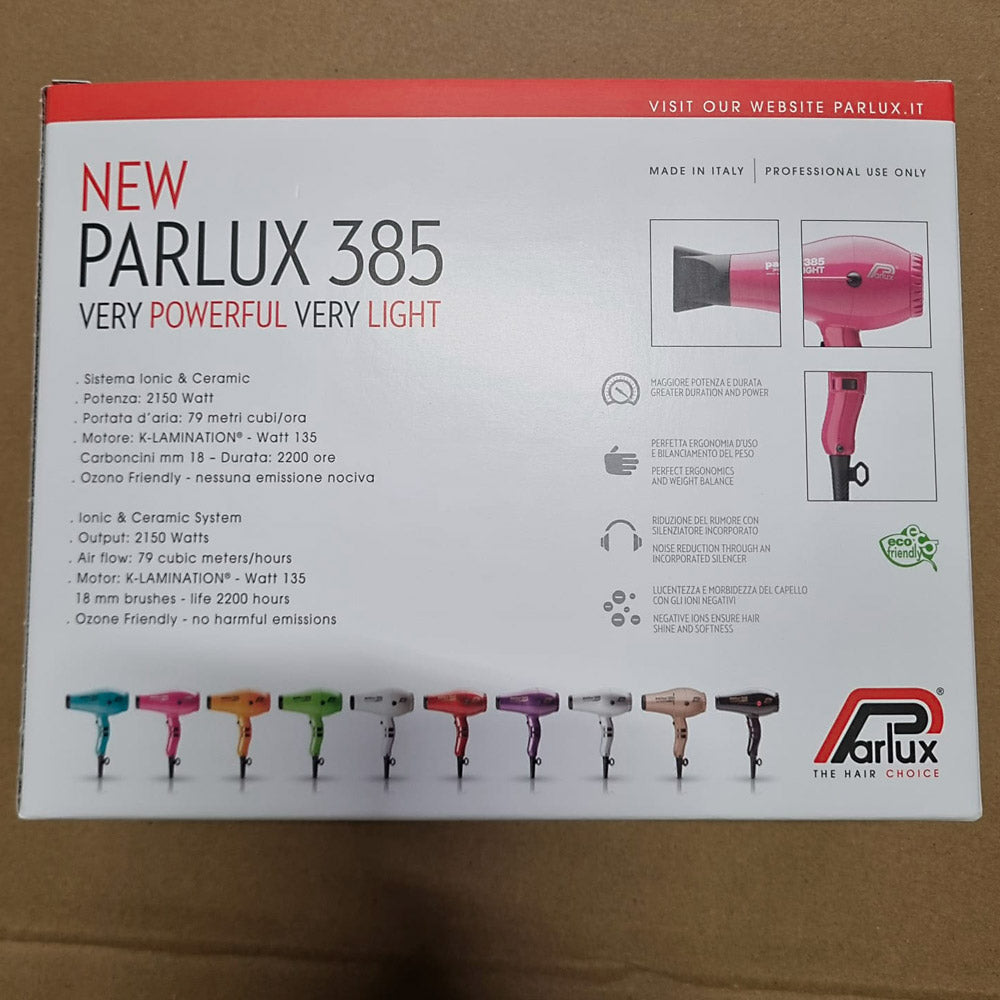 Parlux 385 Powerlight Ionic & Ceramic - asciugacapelli argento