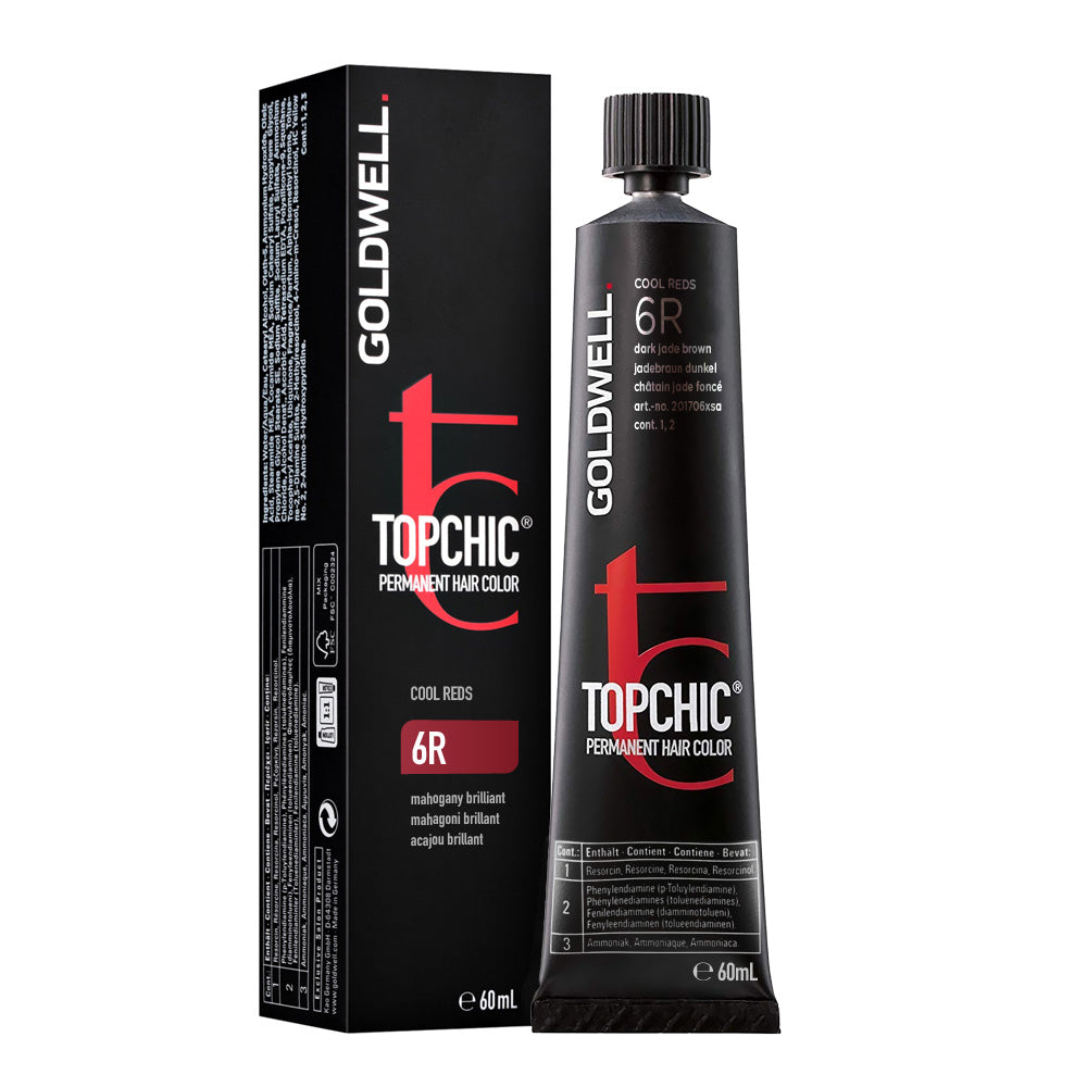 6R Mogano brillante Goldwell Topchic Cool reds tb 60ml
