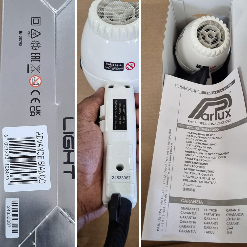 Parlux Advance light Ionic and ceramic Bianco - asciugacapelli