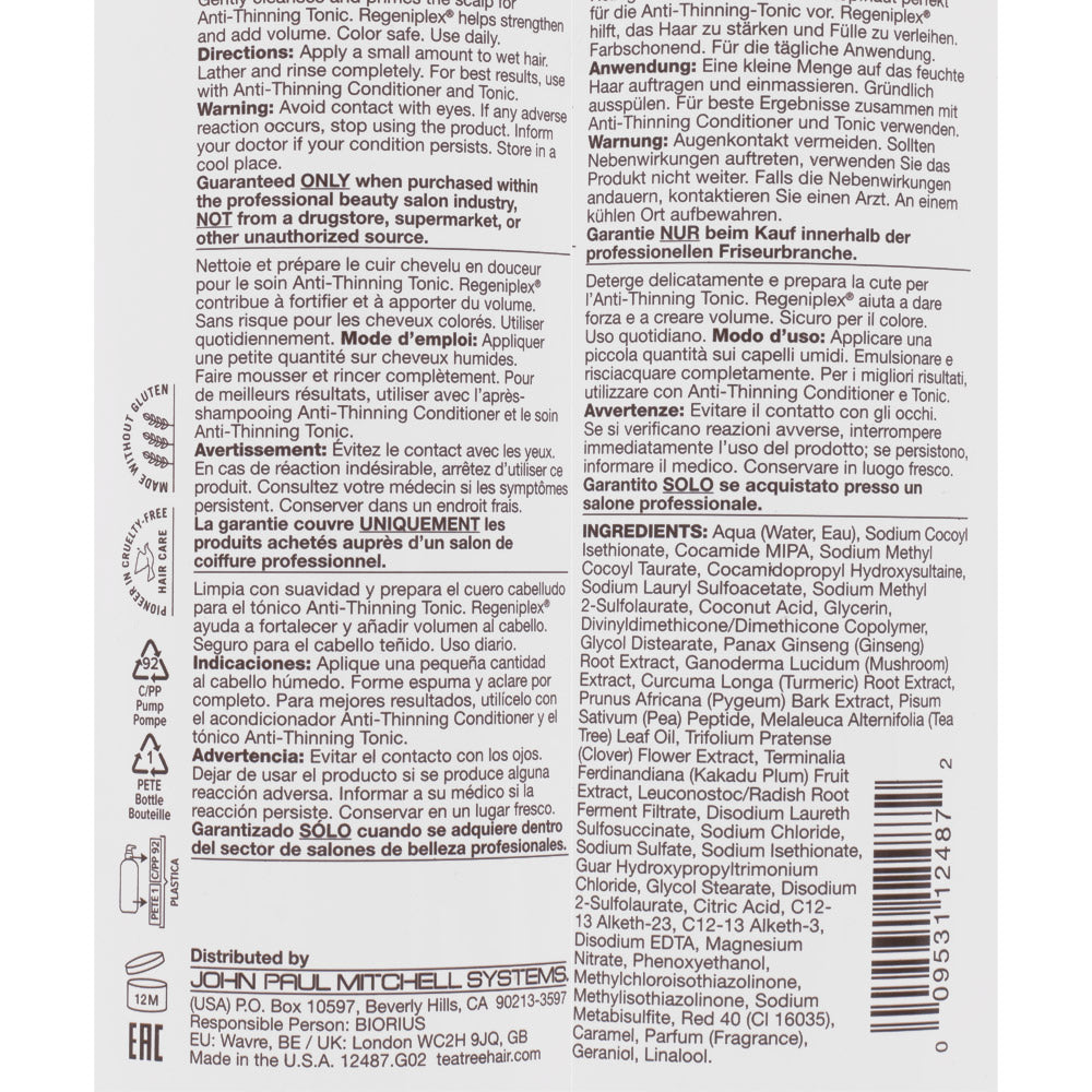 Tea Tree Scalp Care Anti-Thinning Shampoo 1000ml