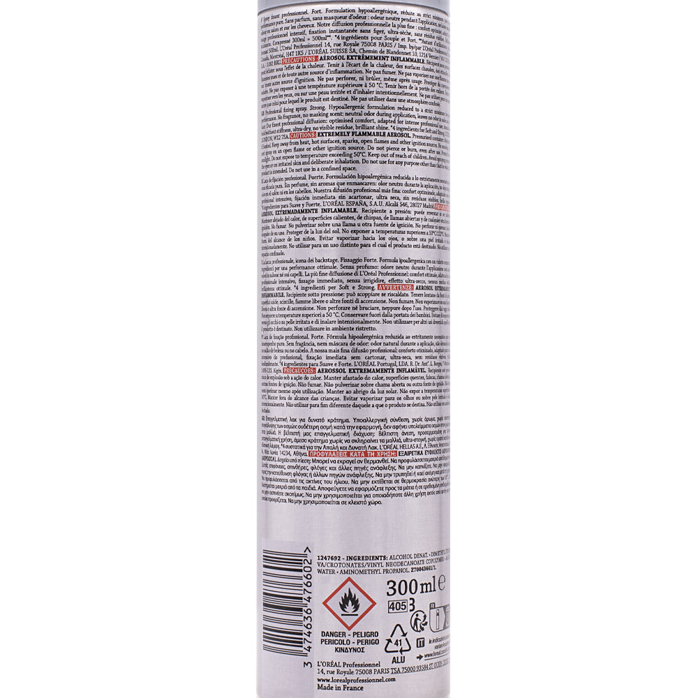 L'Oreal Hairspray Infinium Pure Strong 300ml - lacca inodore tenuta forte