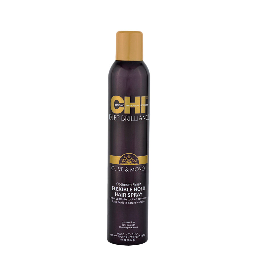 CHI Deep Brilliance Olive & Monoi Flexible Hold Hairspray 284gr -lacca lucidante