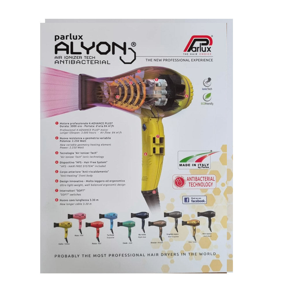 Parlux Alyon Air ionizer tech Eco friendly Giallo - asciugacapelli