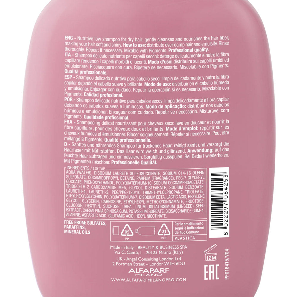 Alfaparf Milano Semi Di Lino Moisture Nutritive Low Shampoo 250ml - shampoo