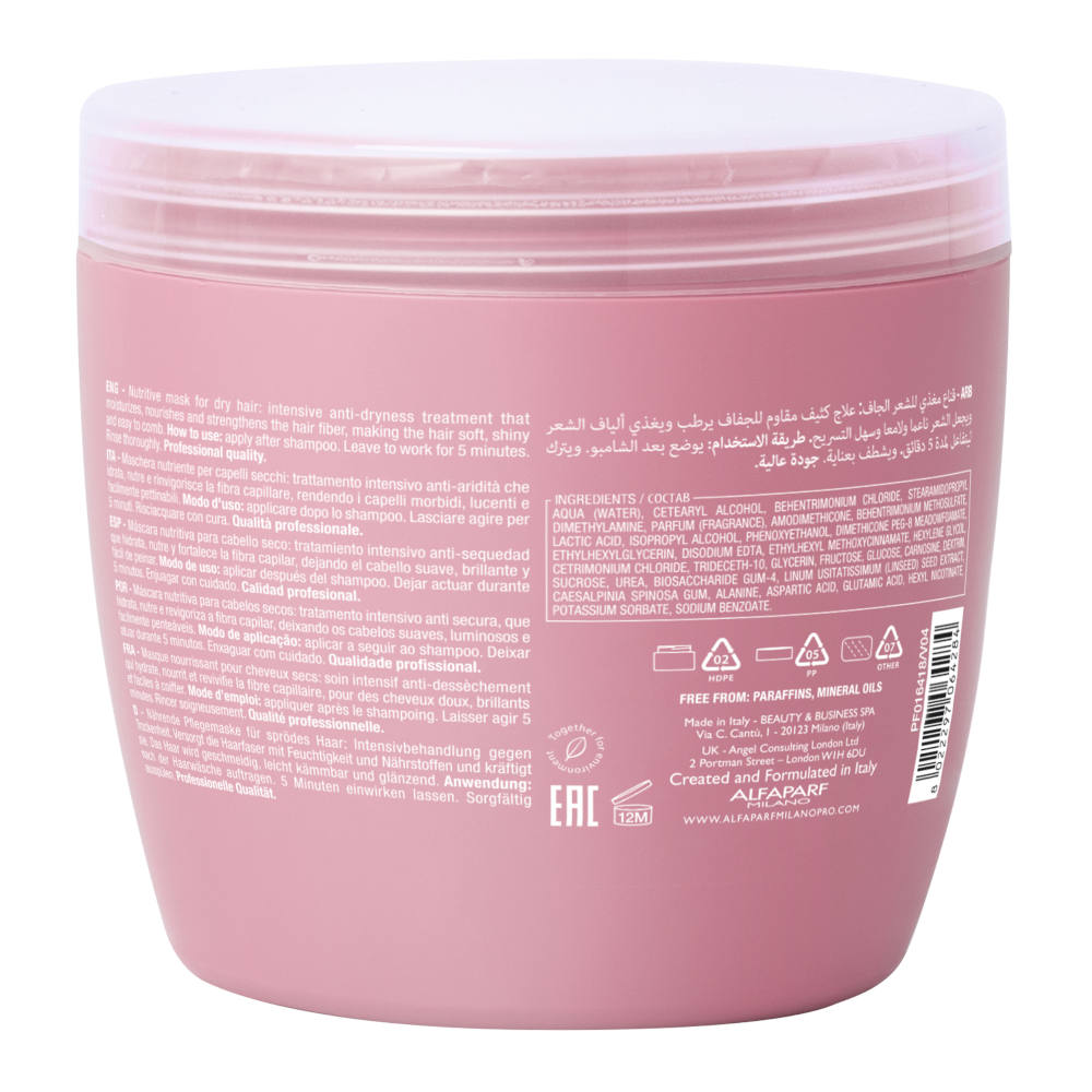 Alfaparf Milano Semi Di Lino Moisture Nutritive Mask 500ml - maschera nutriente