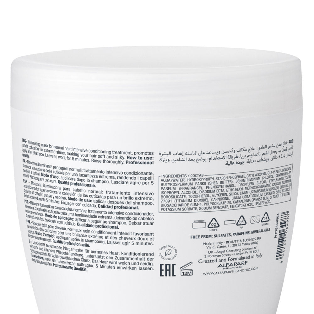 Alfaparf Milano Semi Di Lino Diamond Illuminating Mask 500ml - maschera