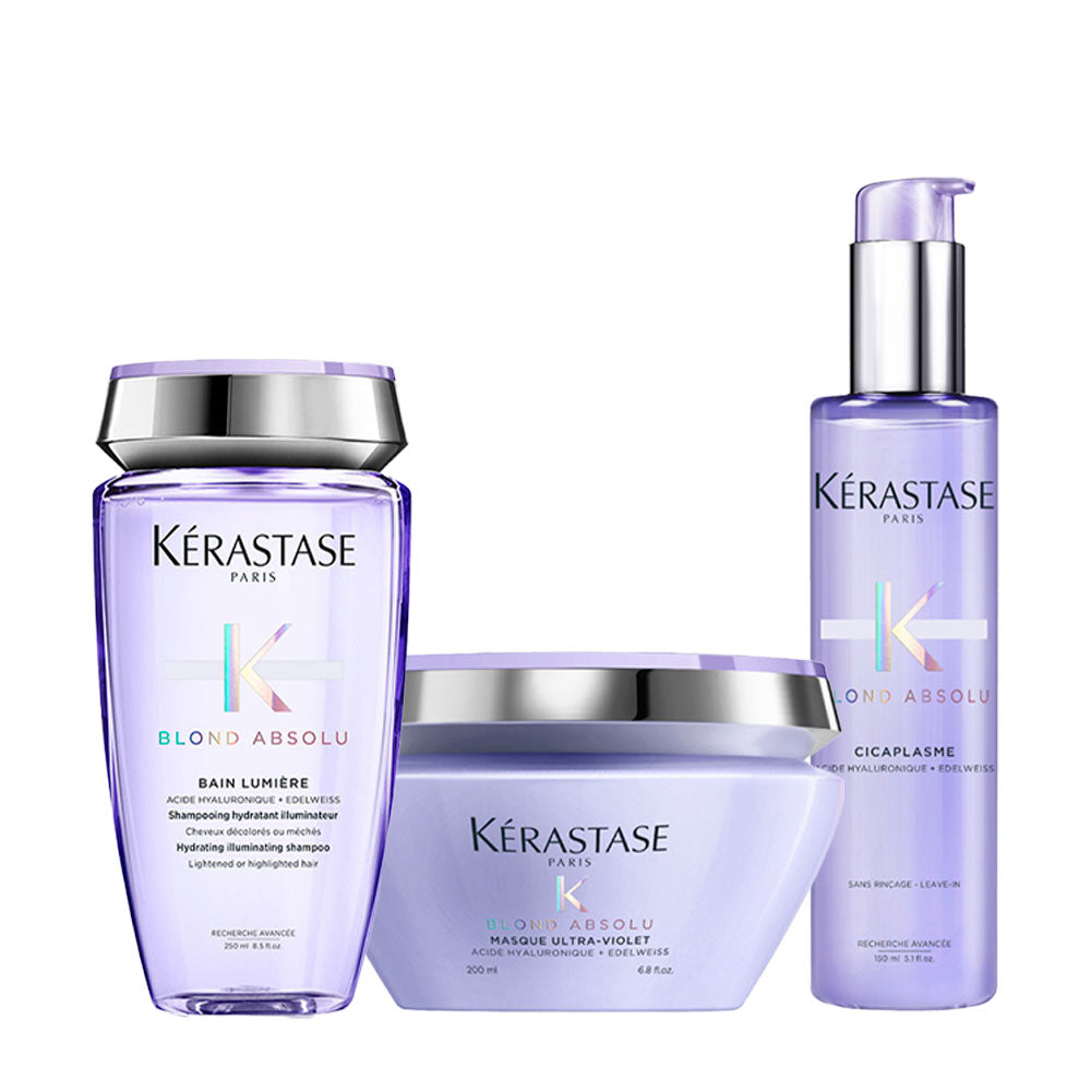 Kerastase Blond Absolu BainLumiere250ml Masque Ultra Violet200ml Cicaplasme150ml