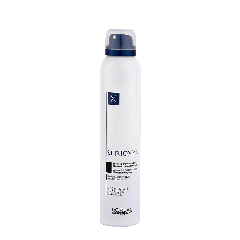 L'Oreal Serioxyl Volumising Coloured Spray Black 200ml - spray colorato nero volumizzante