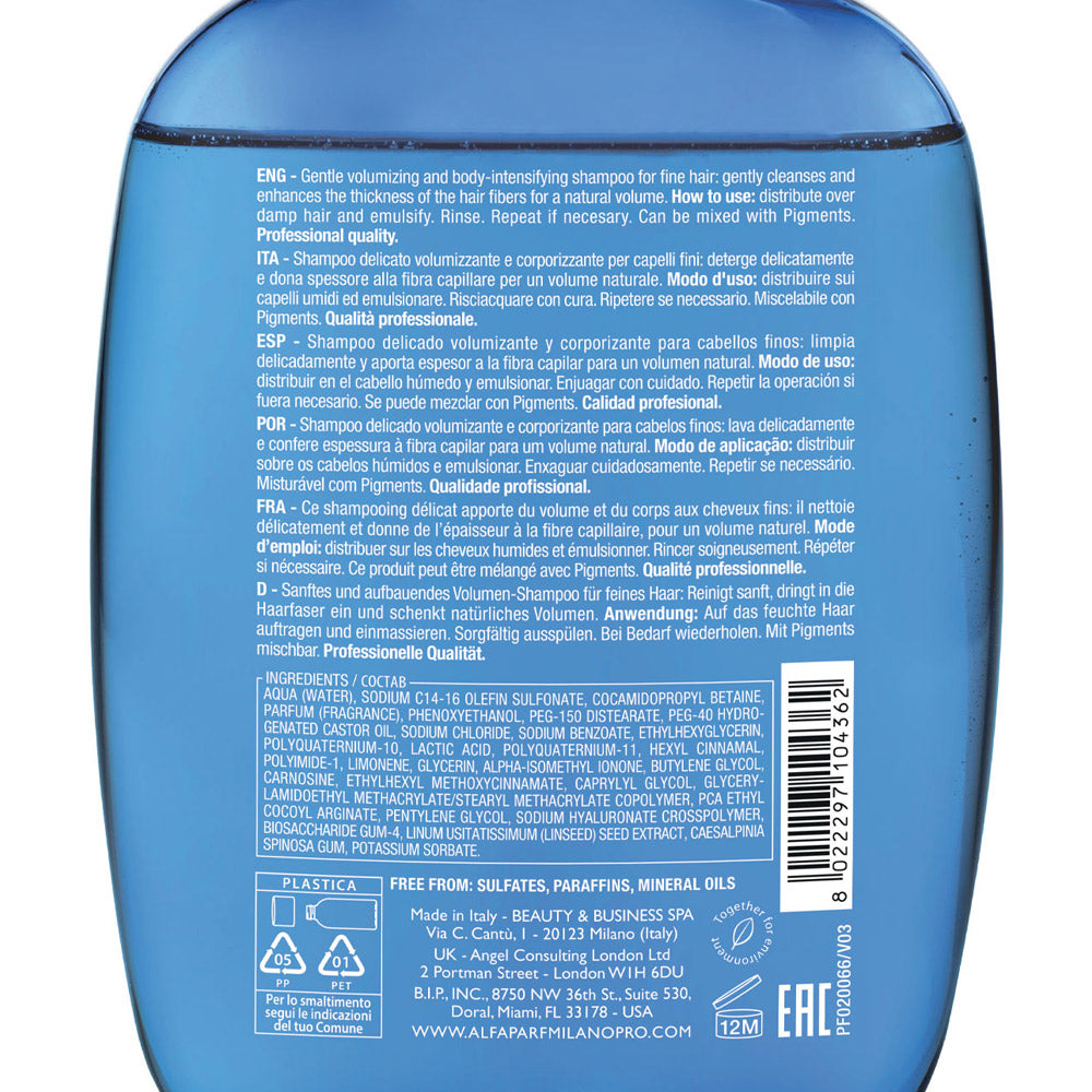 Alfaparf Milano Semi Di Lino Volume Volumizing Low Shampoo 250ml - shampoo