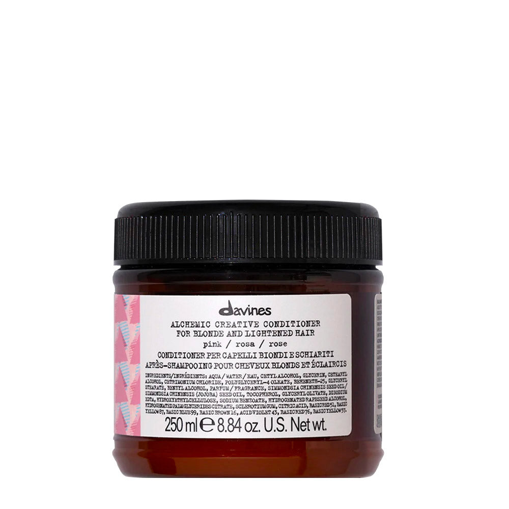 Davines Alchemic Creative Conditioner Pink 250ml - balsamo colorato rosa per capelli biondi o schiariti