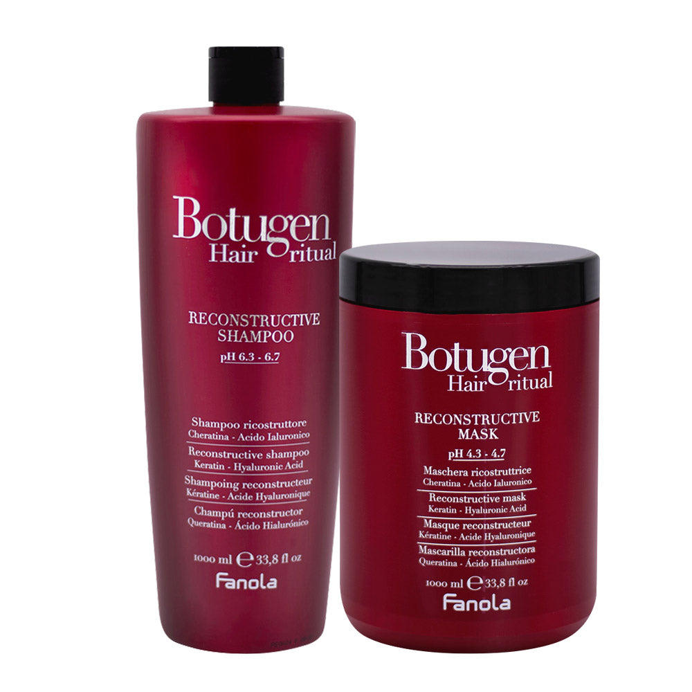 Fanola Botolife Ristrutturante Capelli Danneggiati Shampoo 1000ml e Maschera 1000ml