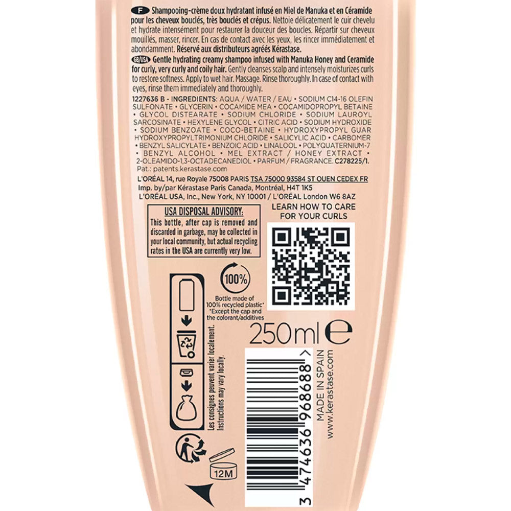 Kerastase Curl Manifesto Bain Hydratation Douceur 250ml - shampoo per capelli ricci
