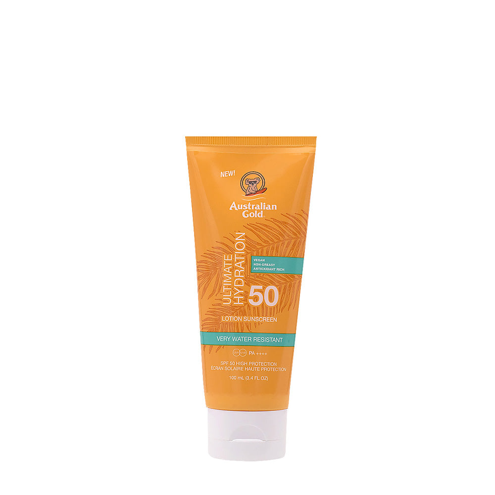 Australian Gold SPF50 Ultimate Hydration Lotion Sunscreen 100ml - protezione