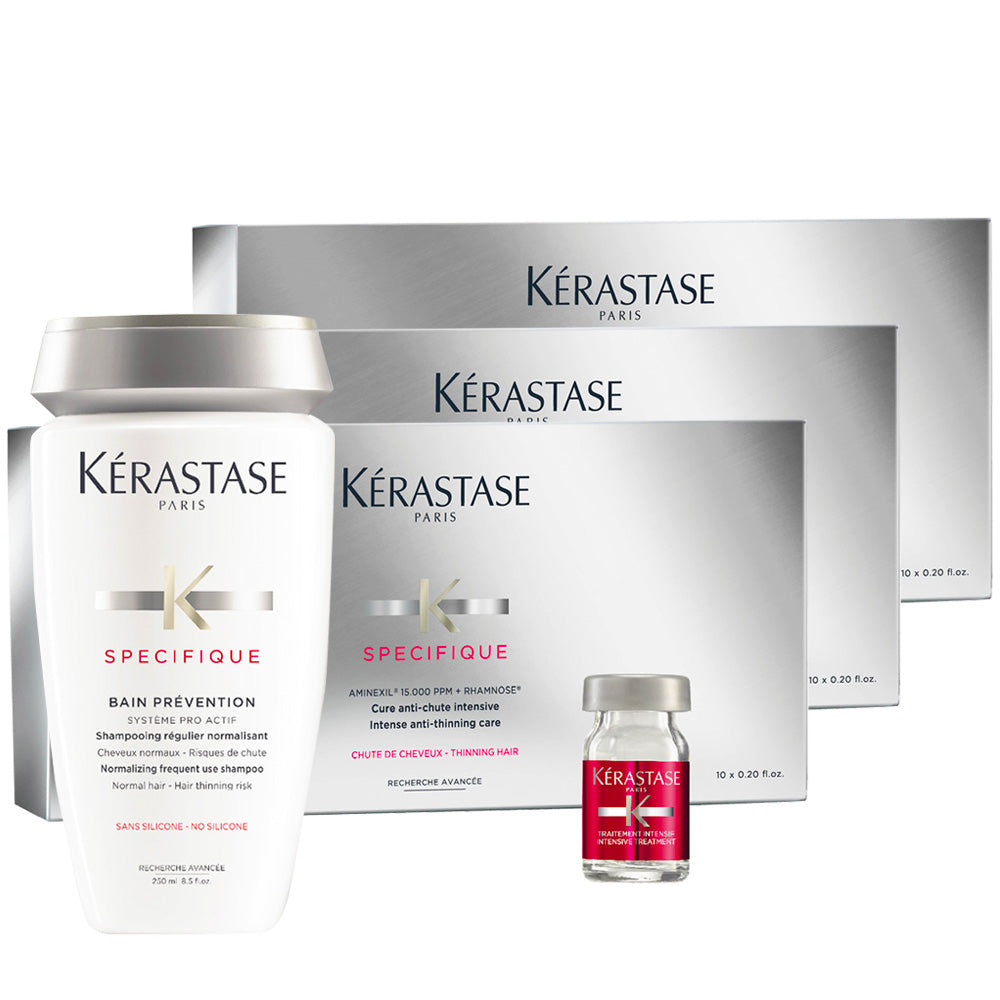 Kerastase Specifique Bain Prevention  250ml Cure Anti-Chute Intensive 10x6ml X3