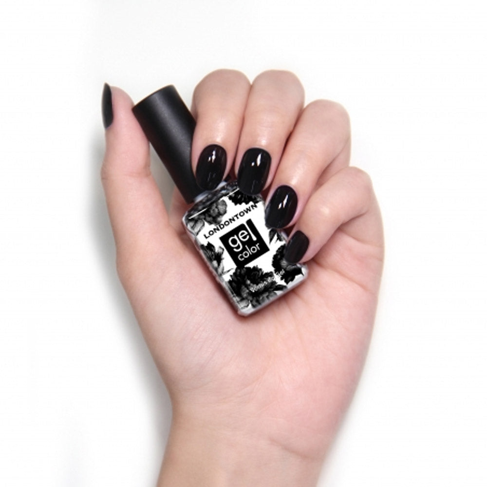 Londontown Gel Color Chim Cher-ee 12ml - smalto semipermanente nero corvino