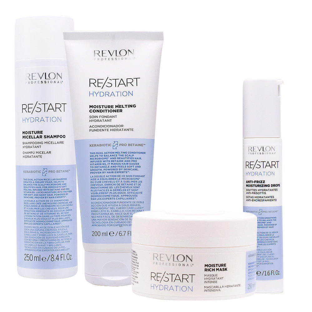 Revlon Restart Hydration Shampoo250ml Conditioner200ml Mask250ml Serum50ml