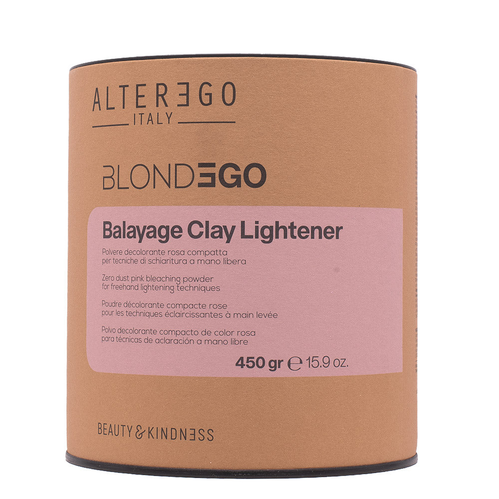 Alterego Blondego Balayage Clay Lightener 450gr - polvere decolorante rosa compatta