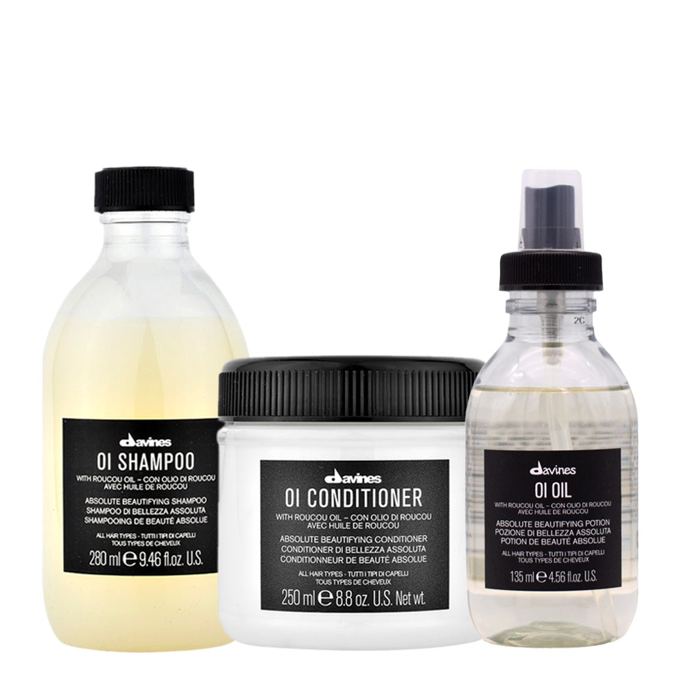 Davines OI Shampoo 280ml  Conditioner 250ml Oil 135ml