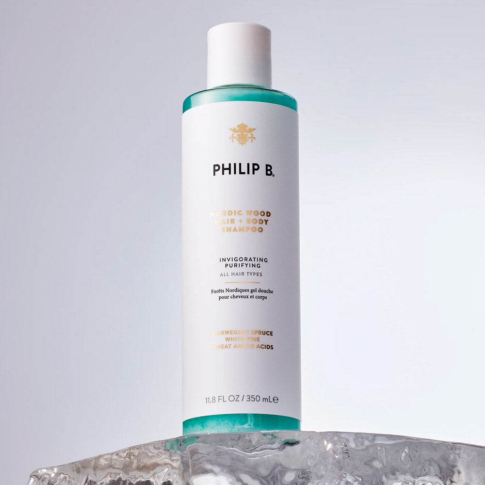 Philip B Nordic Wood Hair + Body Shampoo 350ml - doccia shampoo idratante