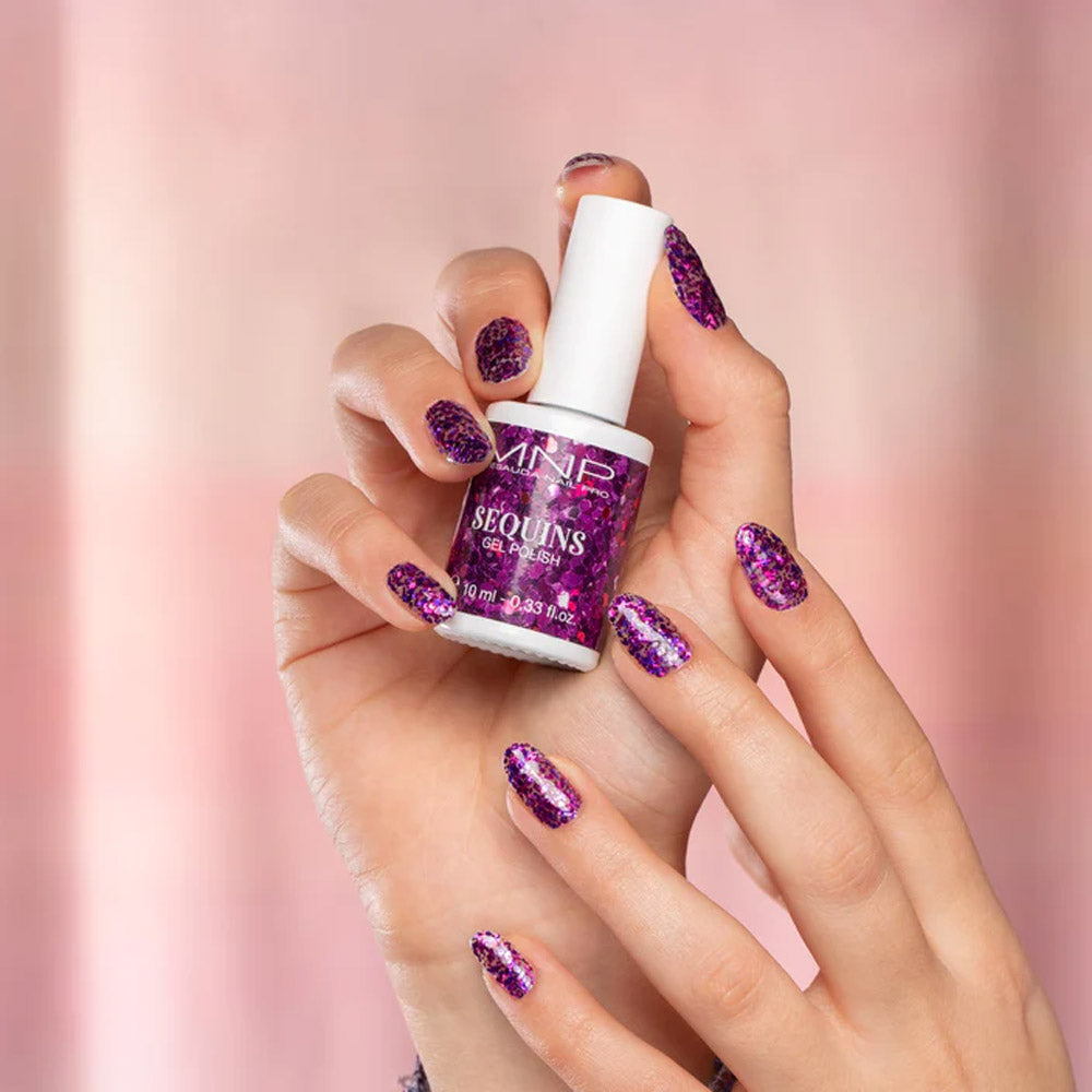 Mesauda MNP Sequins GP 302 - Royal Croquet 10ml - smalto semipermanente