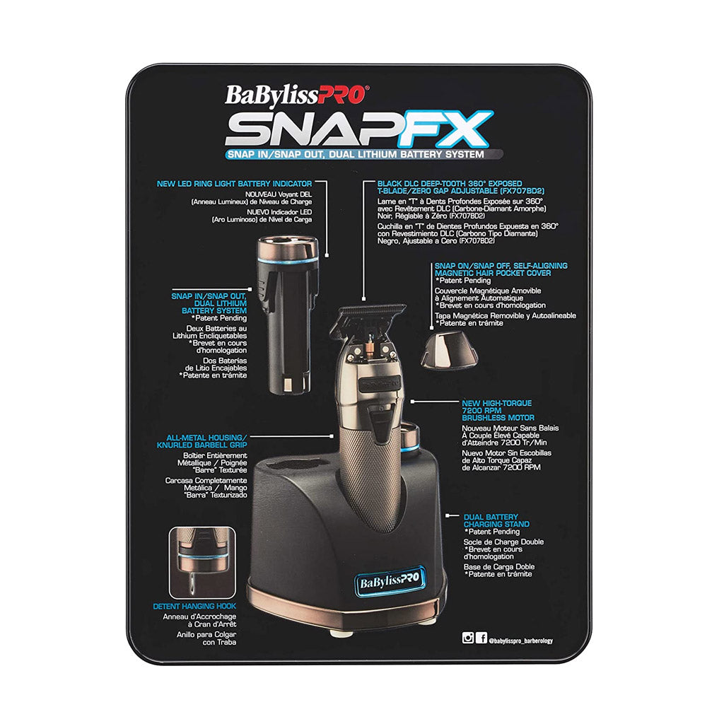 Babyliss Pro 4Artist Snapfx Trimmer FX797E - trimmer a doppia batteria al litio