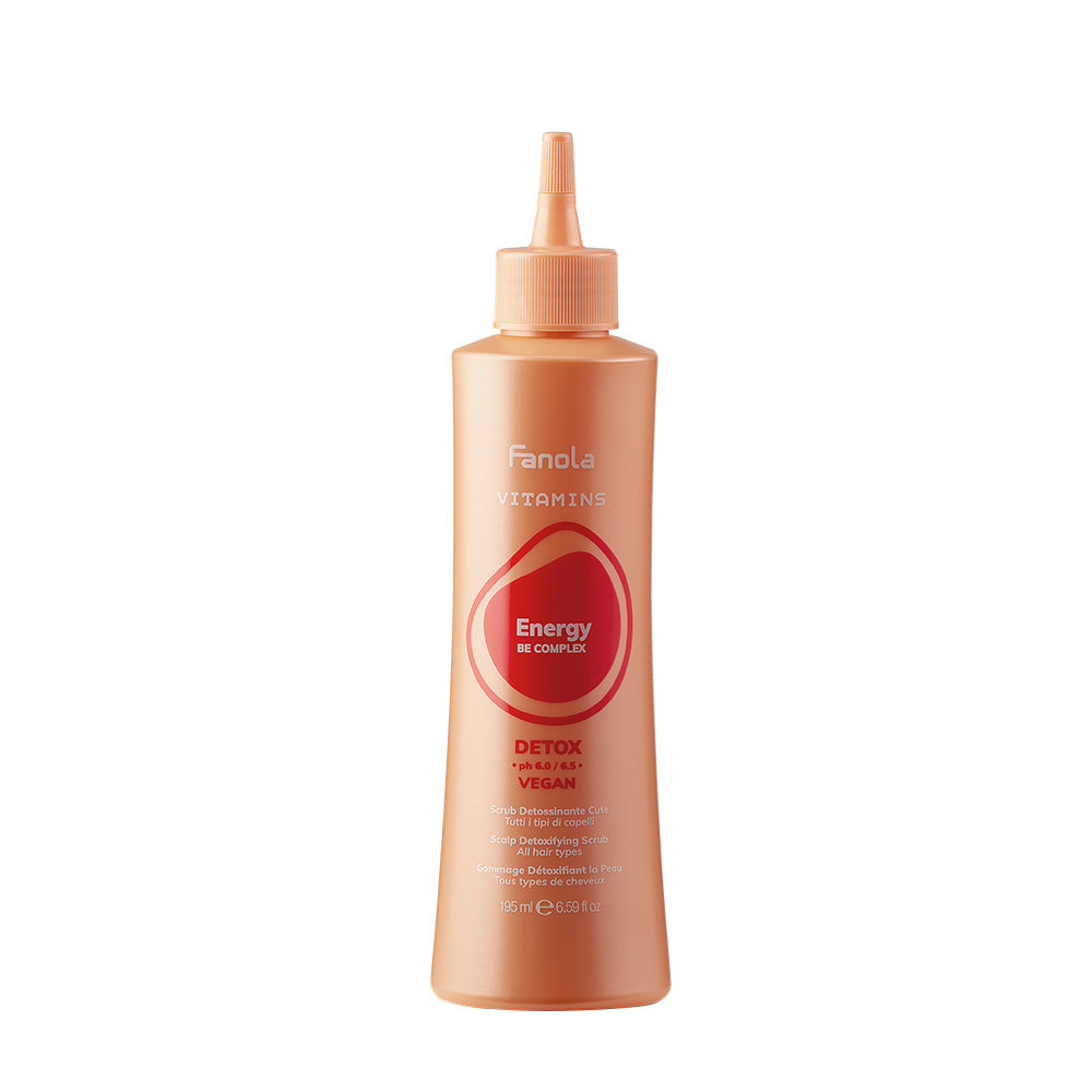 Fanola Vitamins Energy Be Complex Detox Scalp Fluid 195ml - scrub detossinante