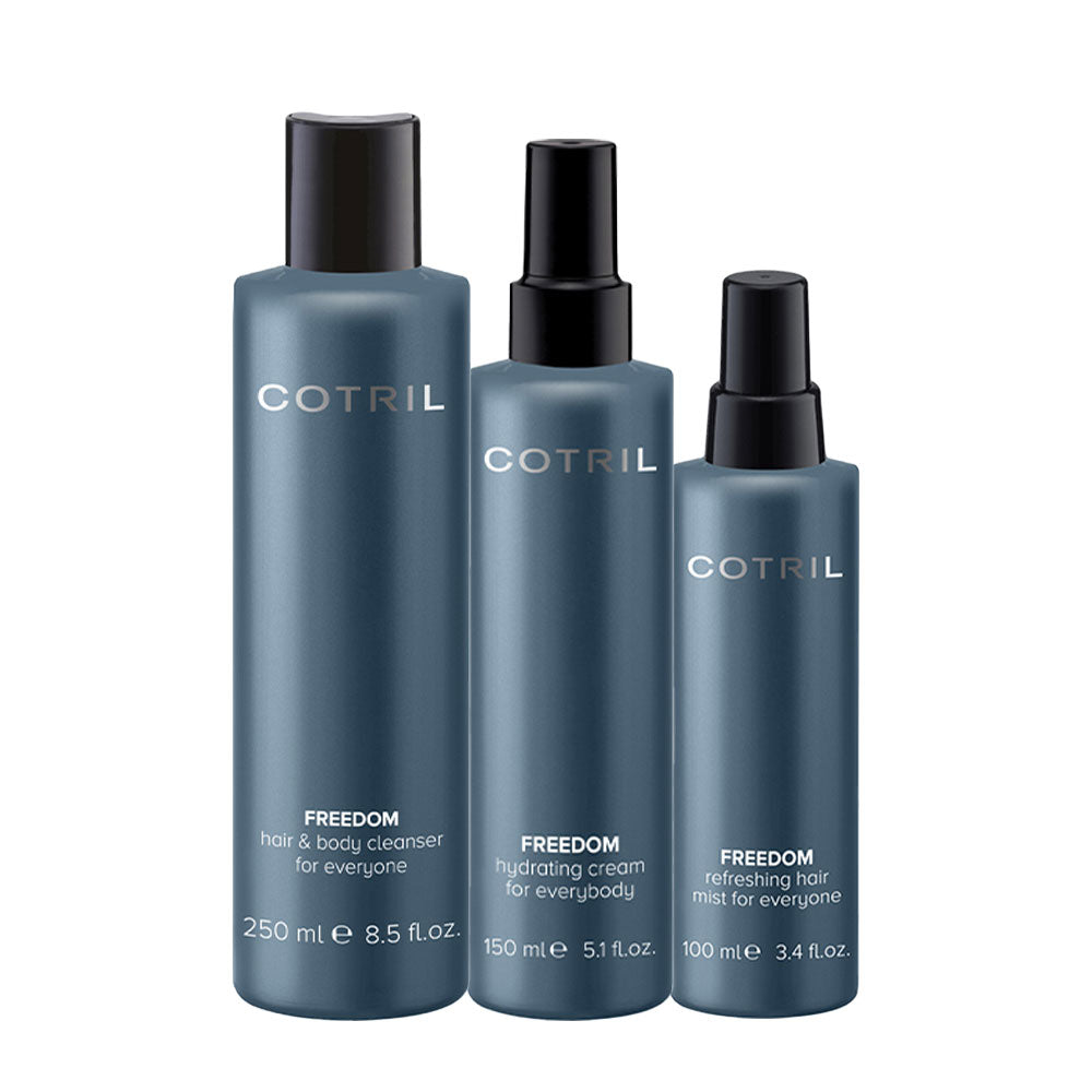 Cotril Freedom Shower Gel 250ml Hydrating Body Cream 150ml Hair Mist 100ml