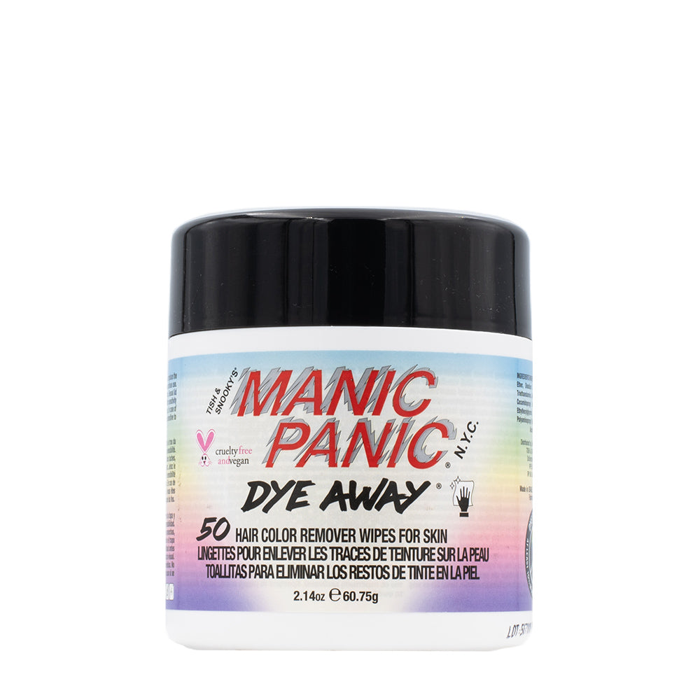 Manic Panic Dye Away Wipe 50pz - salviette elimina colore dalla pelle