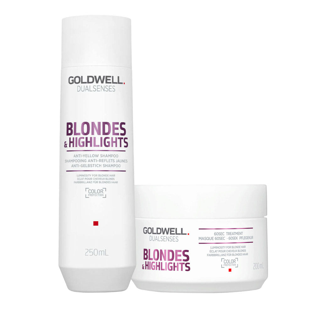 Goldwell Dualsenses Blonde & Highlights Anti-Yello Shampoo 250ml Treatment 200ml