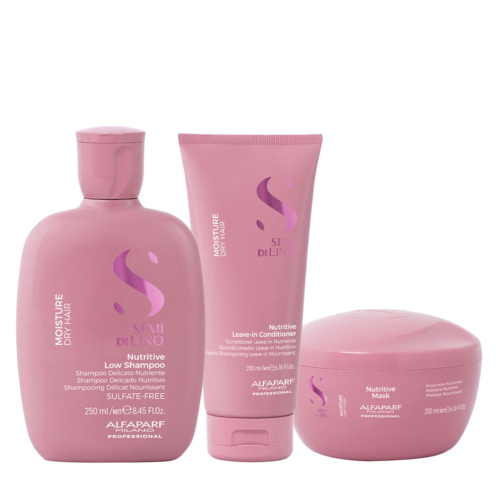 Alfaparf Milano Semi Di Lino Moisture Nutritive Trio Set