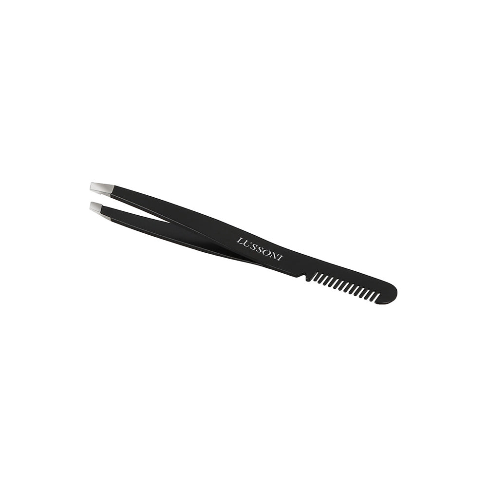 Lussoni Make Up  Slant Tweezers With Comb  9.9 cm- pinzette con pettine