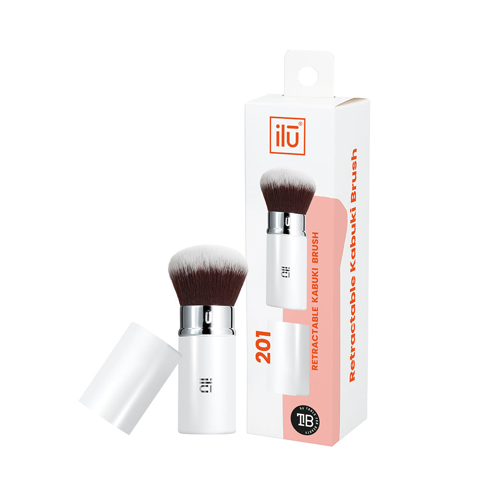 Ilū Make Up Retractable Kabuki Brush 201 - pennello retrattile