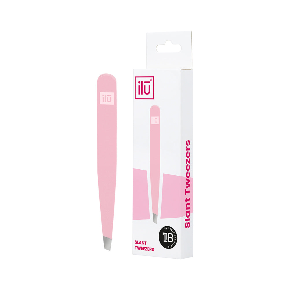 Ilū Make Up Tweezers Slant Pink - pinzette