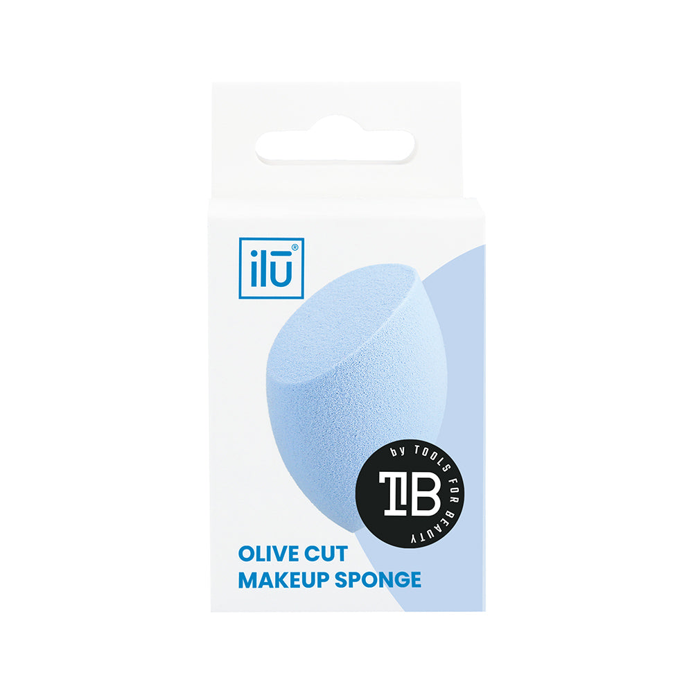 Ilū Make Up Olive Cut Sponge Blue - spugnetta make up