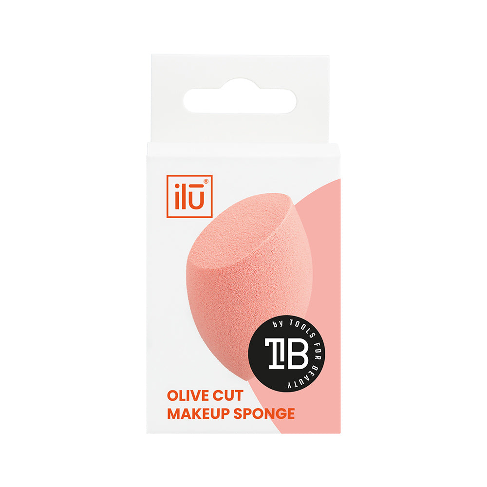 Ilū Make Up Olive Cut Sponge Orange - spugnetta make up
