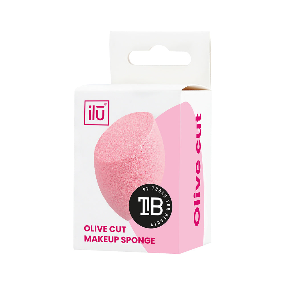 Ilū Make Up Olive Cut Sponge Pink - spugnetta make up