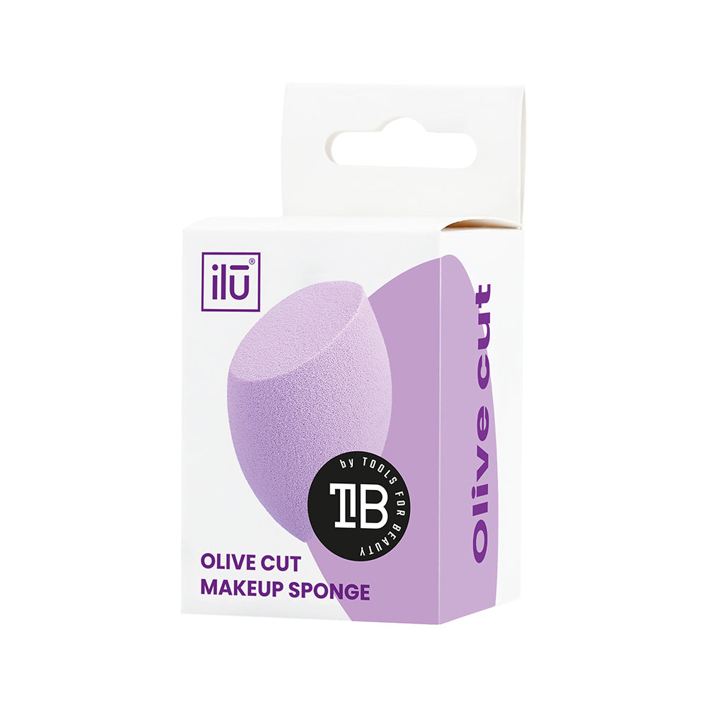 Ilū Make Up Olive Cut Sponge Purple - spugnetta make up