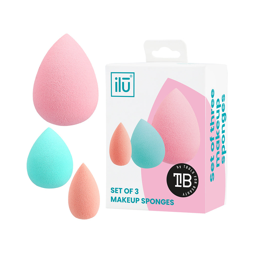 Ilū Make Up Mini Medium And Large Sponges 3pz - set spugnette