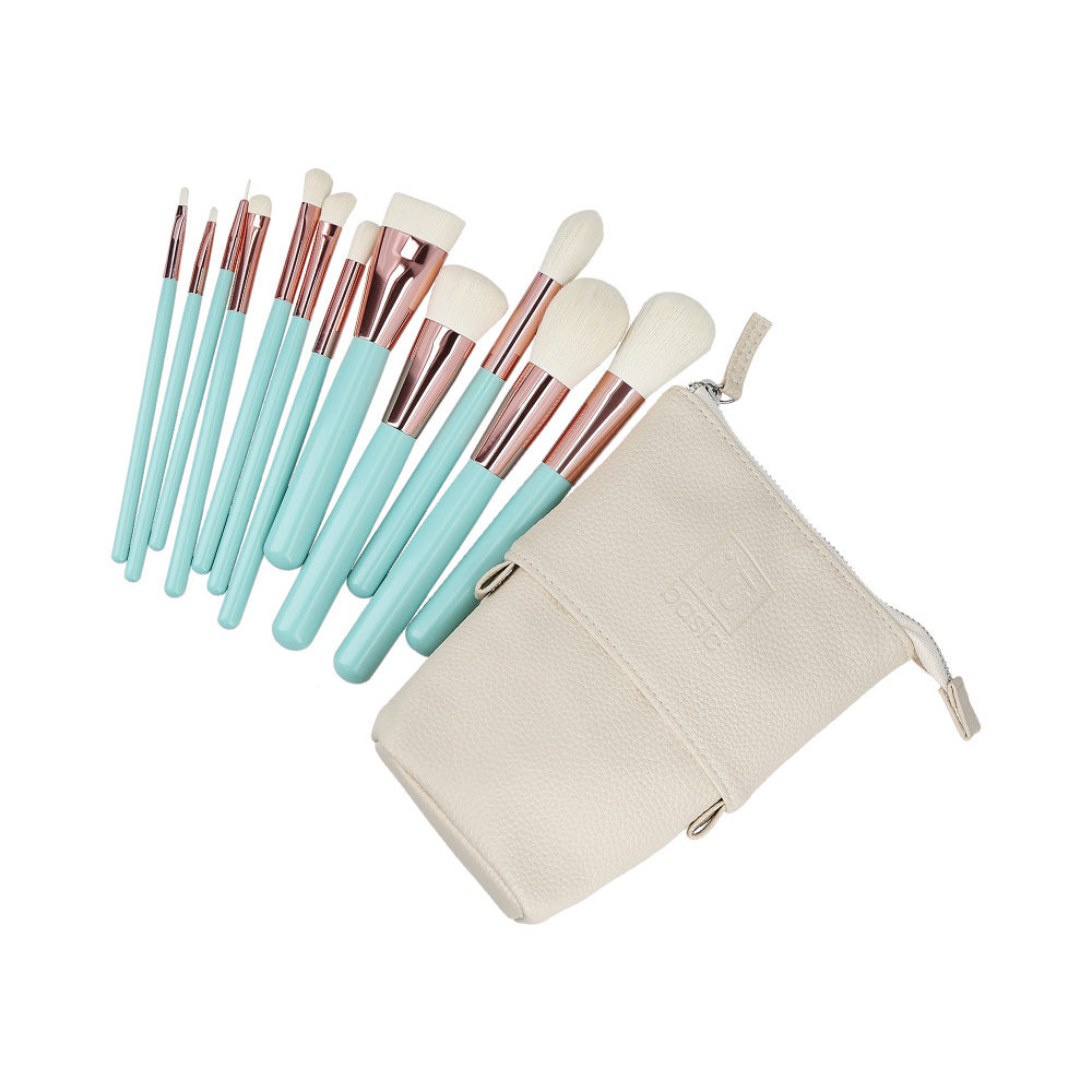 ilū Makeup Brushes 12pz + Case Set Turchese - set di pennelli