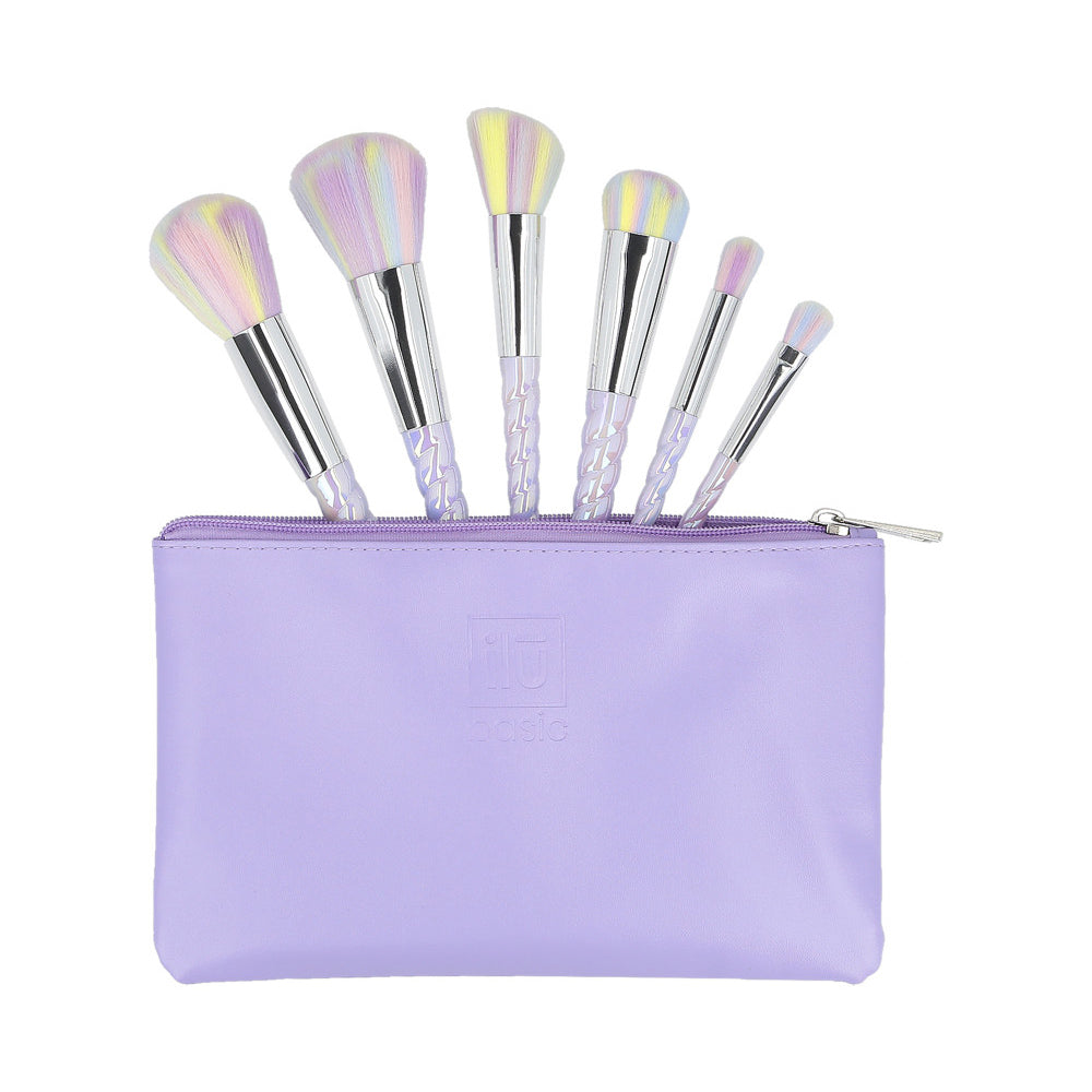 ilū Makeup Brushes 6pz + Case Set Unicorn- set di pennelli