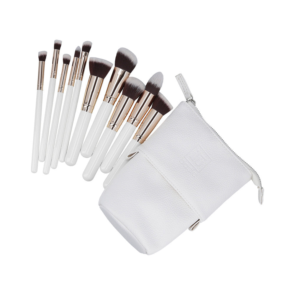ilū Makeup Basic Brushes 10pz + Case Set White - set di pennelli
