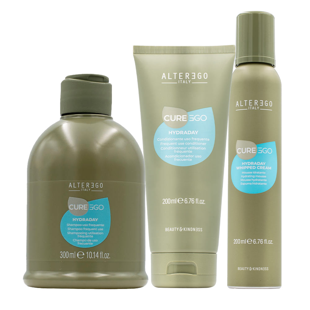 Alterego CurEgo Hydraday Shampoo 300ml Conditioner  200ml Whipped Cream 200ml