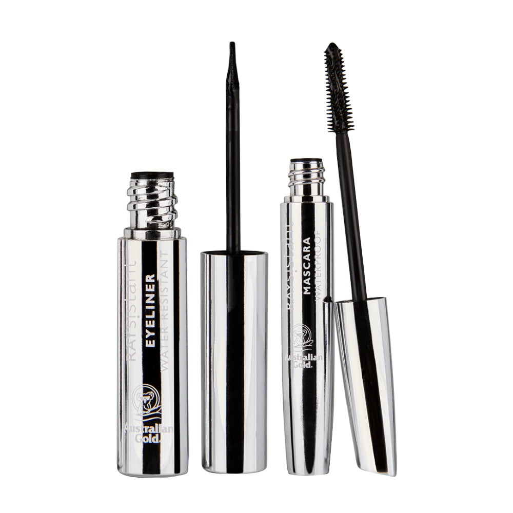 Raysistant Make Up Eyeliner Black Water Resistant 6ml Mascara Black Waterproof 10ml