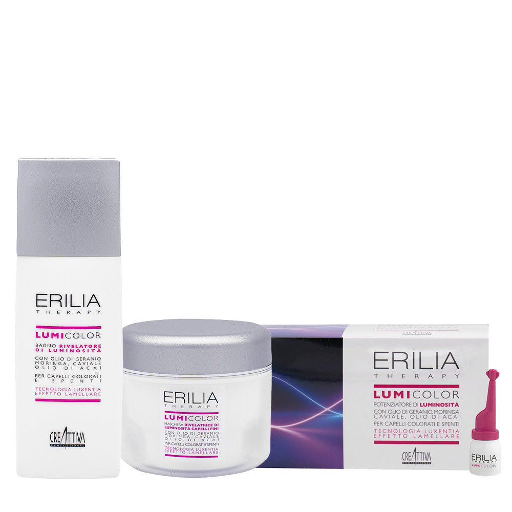 Creattiva Lumicolor Shampoo 250ml Maschera Capelli Fini 200ml Siero 10x8ml