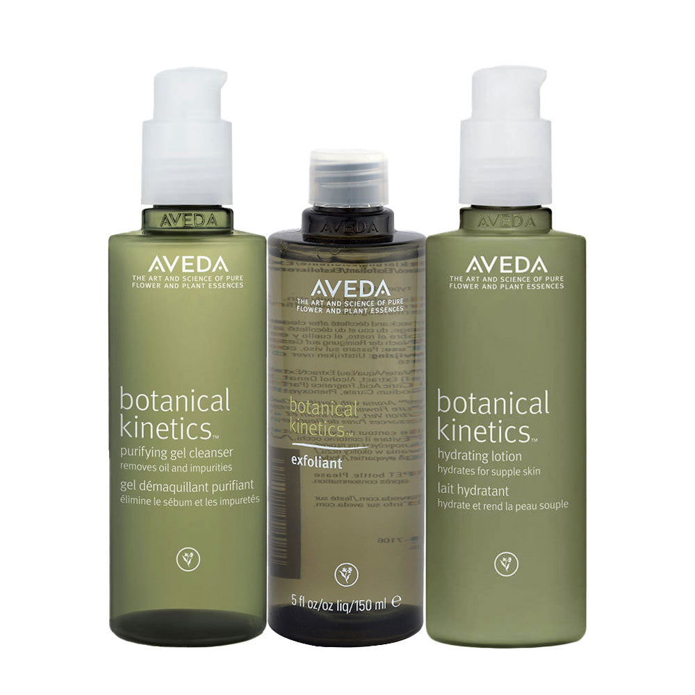 Aveda Botanical Kinetics Purifying Gel Cleanser150ml Exfoliant150ml Lotion150ml