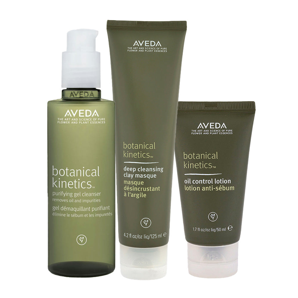Aveda Botanical Kinetics Purifying Gel Cleanser150ml Clay Masque125ml Lotion50ml